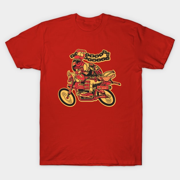 Samurai Biker T-Shirt by ELTORO